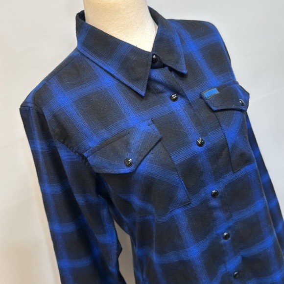 Dixxon flannel company snap button shirt women’s sz M - Picture 3 of 15